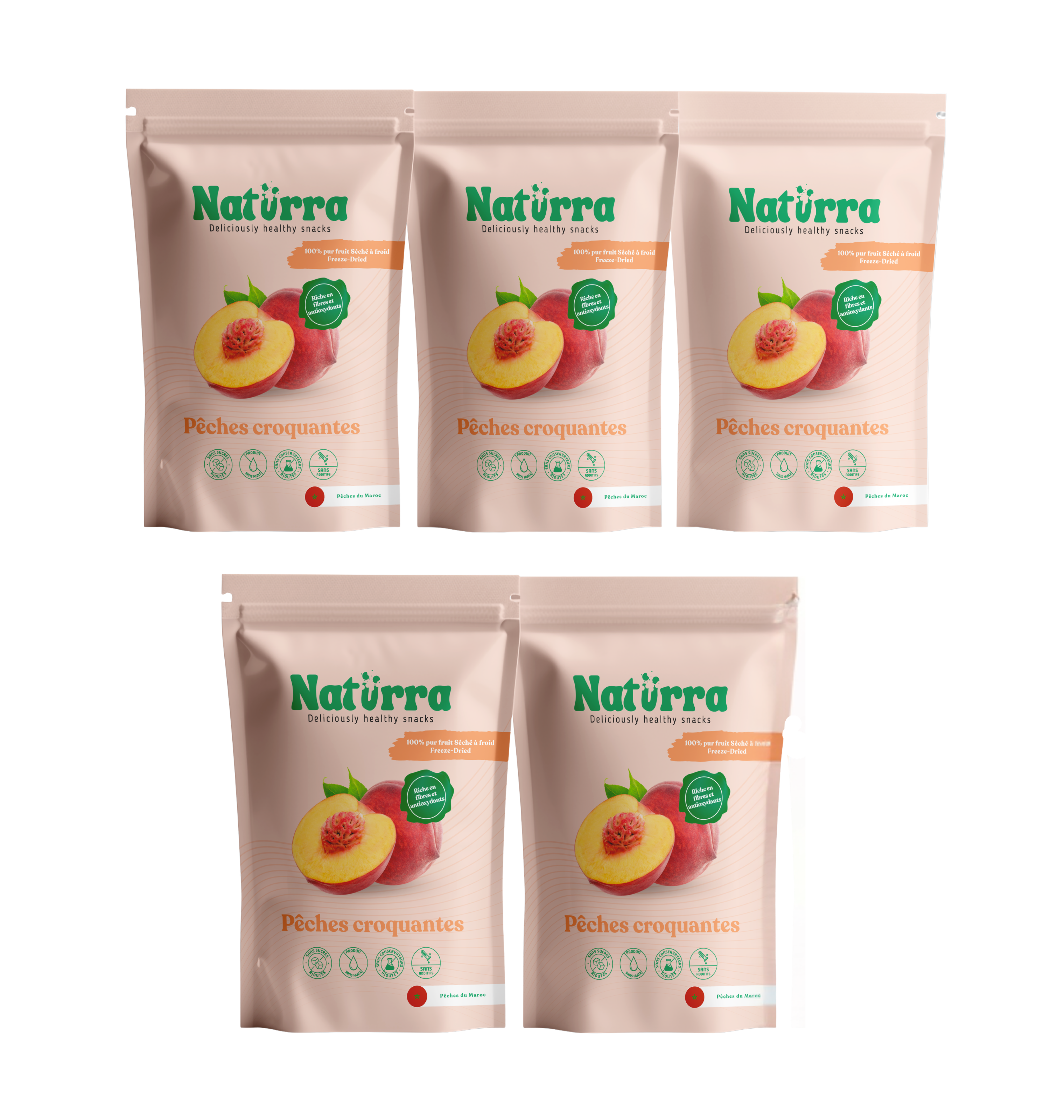 Packs de 5 | Pêches croquantes