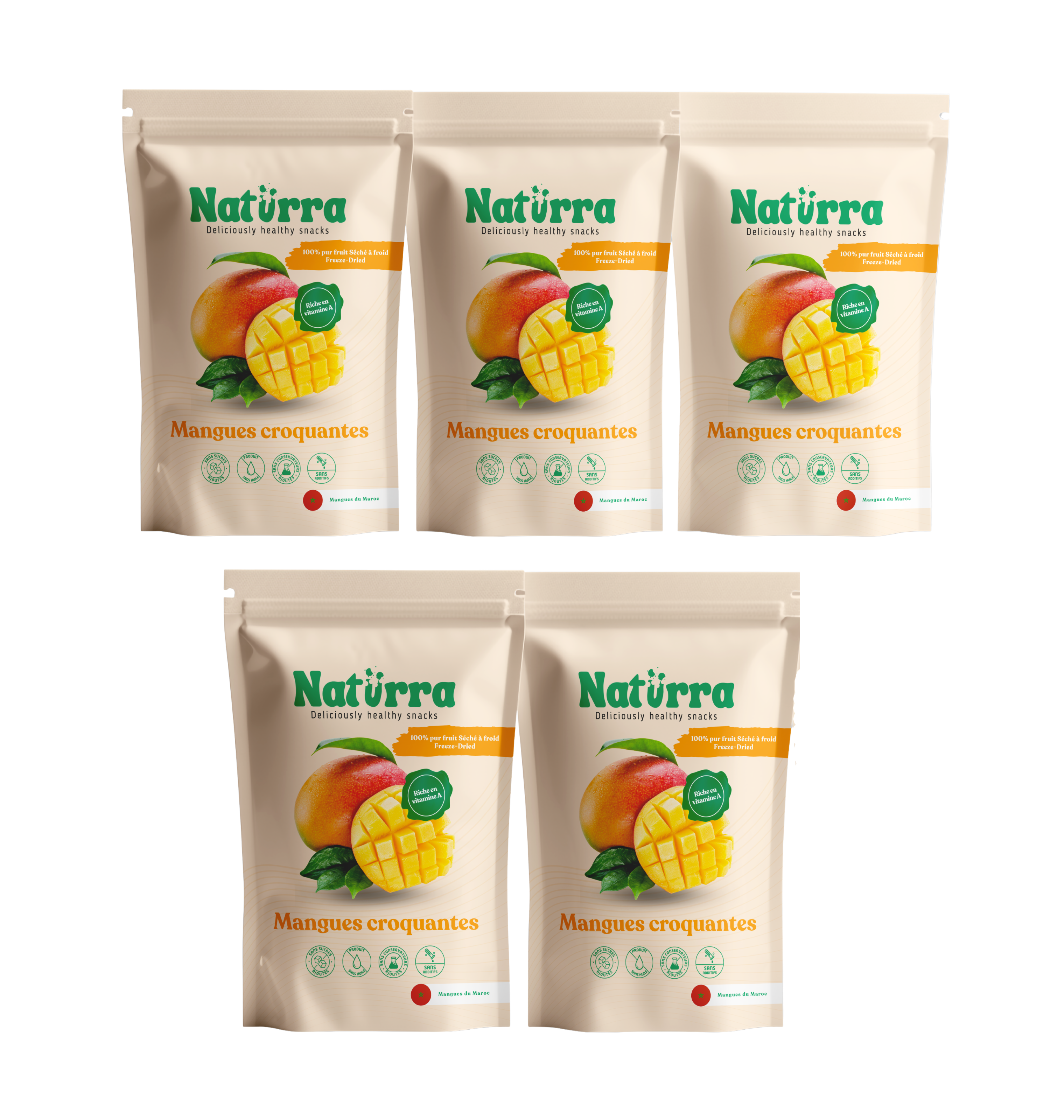 Pack de 5 | Mangues croquantes