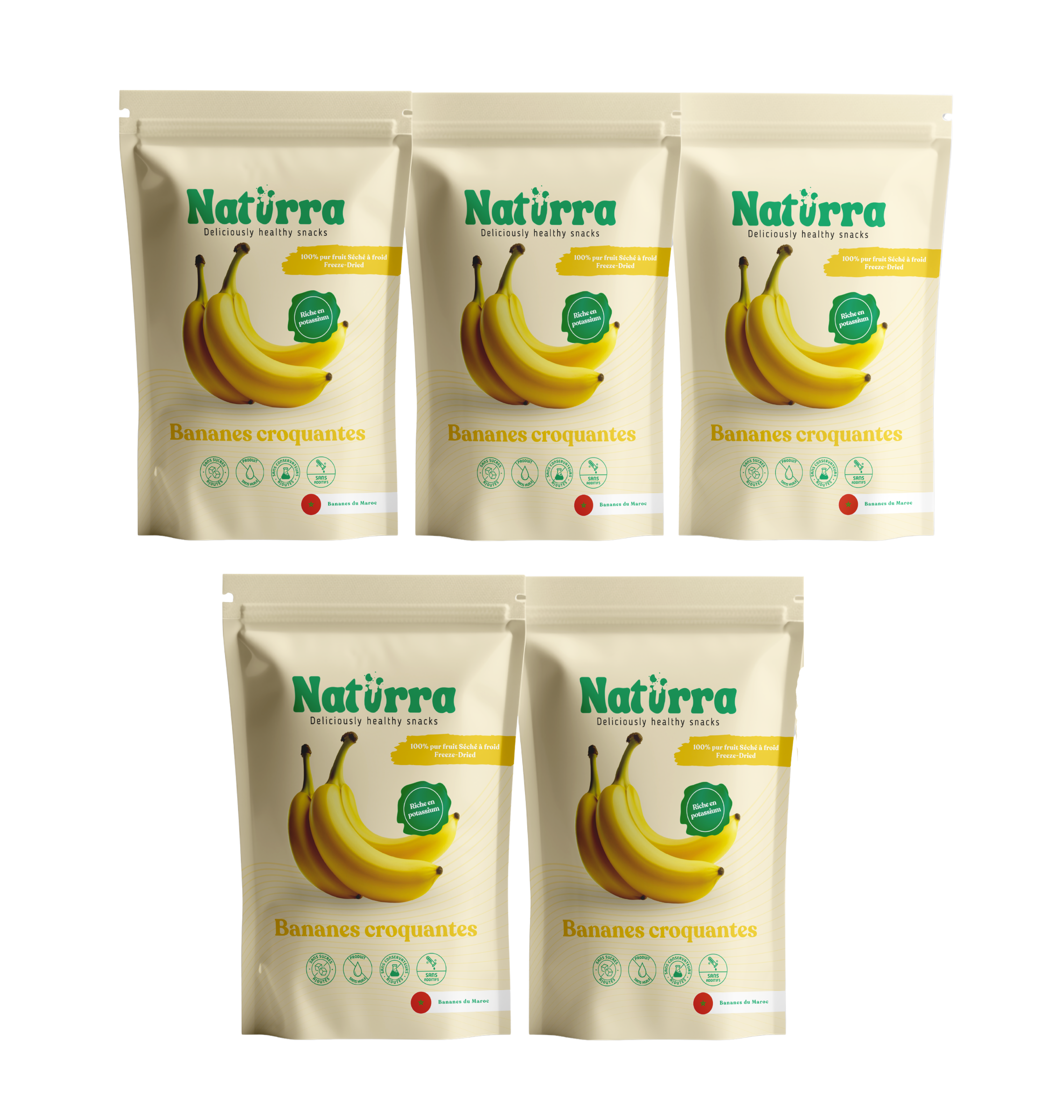 Packs de 5 | Banane croquantes