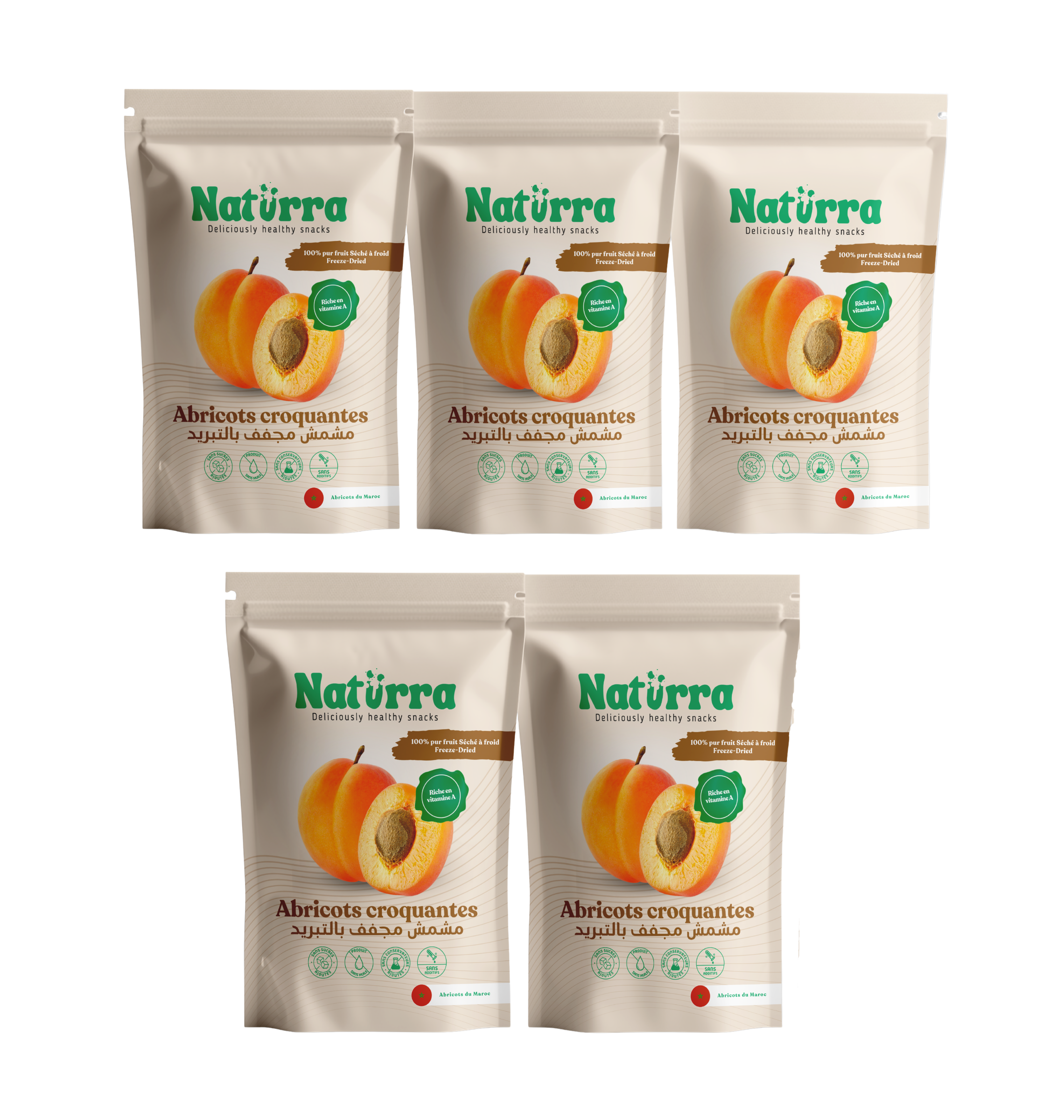 Packs de 5 | Abricots croquantes